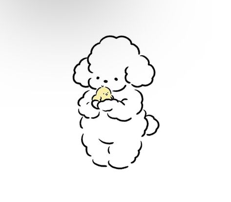 Poodle Drawing, Toy Poodle Puppies, Poodle Puppies, Cute Cartoon Images, Simple Cartoon, Poodle Puppy, Poodle Dog, Toy Poodle, Cartoon Images