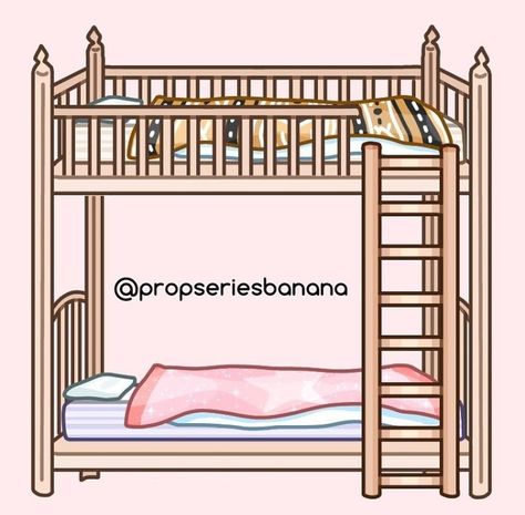 Prop made by: @Bananafungus Can be used as: Bunk bed, furniture, other. Where to find it: Furniture section. Gacha Life Accessories Edit, Gacha Bed, Gacha Bedroom, Paper Bed, Life Drawing Pose, Gacha Props, Bedroom Background, Paper Dolls Clothing, Paper Dolls Diy