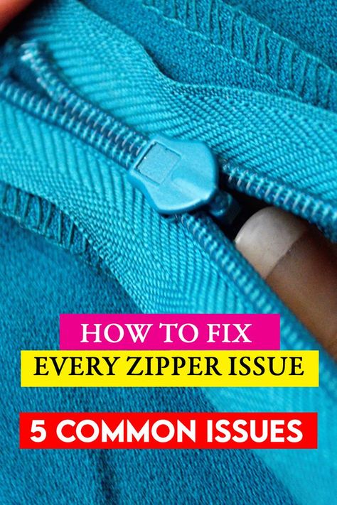 how to fix a broken zipper Fix Broken Zipper, Fix A Zipper, Zipper Repair, Sew Zipper, Sewing Machine Basics, Sewing Alterations, Broken Zipper, Sewing Stitches, Sewing Class