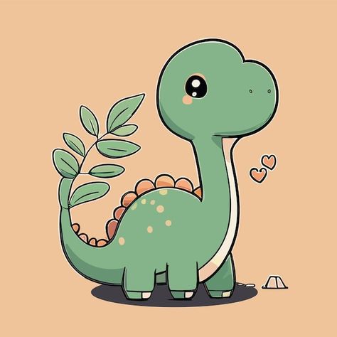 Kawaii, Cute Dino Sketch, Cute Kawaii Dinosaur, Cute Dinosaur Drawing Kawaii, Dino Cute Drawing, Cute Dinosaur Drawing Easy, Dinosaur Cute Drawing, Dinasour Cute, Good Dinosaur Drawing