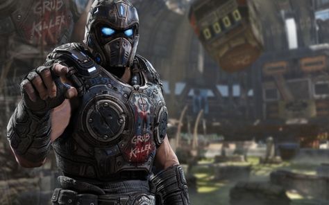 Video Game - gears of war Wallpaper Clayton Carmine, Gears Of Wars, Armor Cosplay, Third Person Shooter, Video Games Memes, Future Soldier, Power Armor, Cool Gear, Gaming Wallpapers