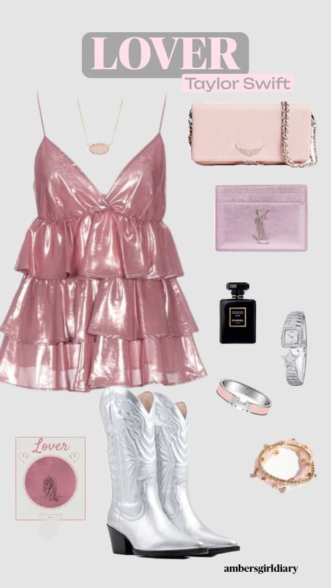 #outfit #taylorswift #concert #pink #lover Lover Concert, Concert Pink, Taylor Swift Outfits, Concert Outfits, Concert Outfit, Taylor Swift, Concert, Pink, Quick Saves