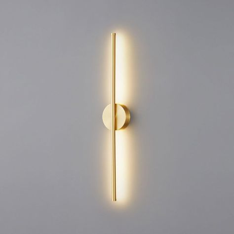 RXPVUXE Modern Linear Wall Lamp Brushed Brass LED Wall Sconce Acrylic Lampshade, Minimalist Copper Wall Lighting Fixture Antique Brass Bathroom Vanity Light Hardwired Bedroom Hallway Sconces Modern Sconces Living Room, Scones Bedroom, Brass Bathroom Vanity, Lighting Units, Hallway Sconces, Contemporary Wall Lamp, Antique Brass Bathroom, Suite Ideas, Sconces Living Room