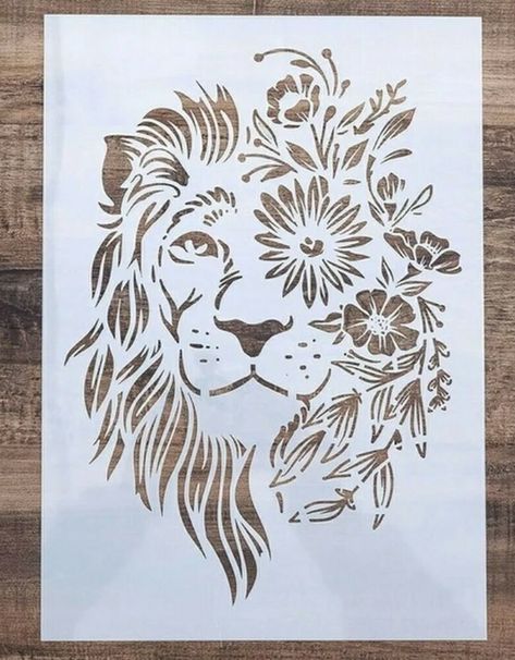 Lion Stencil, Word Stencils, Stencil Decor, Animal Stencil, Quilled Creations, Scratch Art, Painting Templates, Flower Stencil, Stencil Patterns