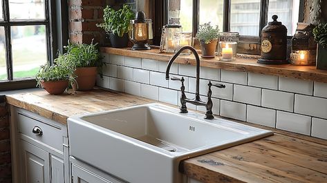 Wood countertops kitchen