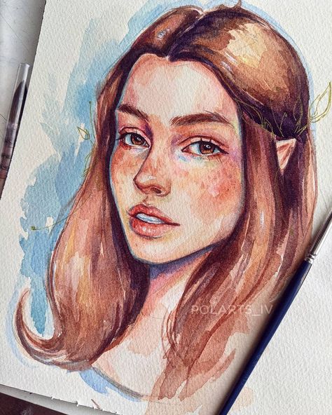 Portrait Art Watercolour Faces, Watercolor Portrait Painting Faces Tutorial, Watercolor Art Portrait Faces, Watercolour Person, Simple Portrait Painting, Watercolor Paintings Portrait, Easy Portrait Painting, Watercolour Faces, Face Watercolor Painting