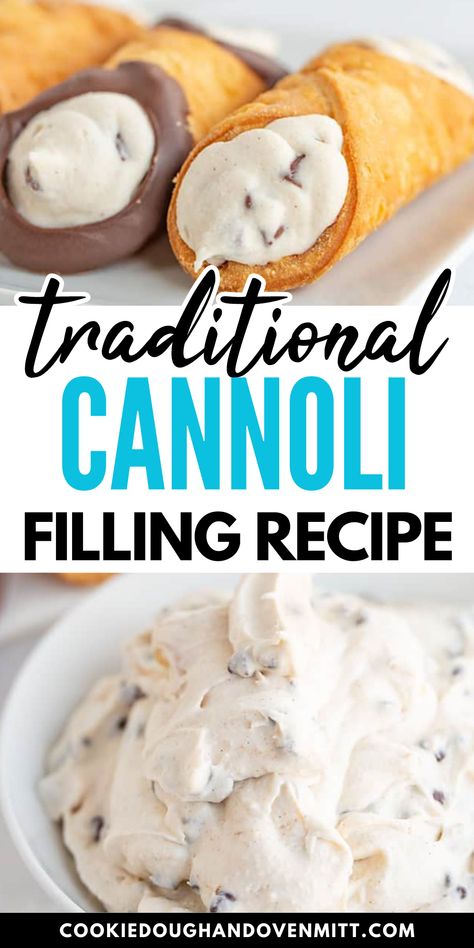 Pandas, Conoli Recipe, Traditional Cannoli Filling Recipe, Canolis Recipe, Canolli Recipe, Cannoli Recipe Easy, Homemade Cannoli Recipe, Filling For Cakes, Cream Filling Recipe