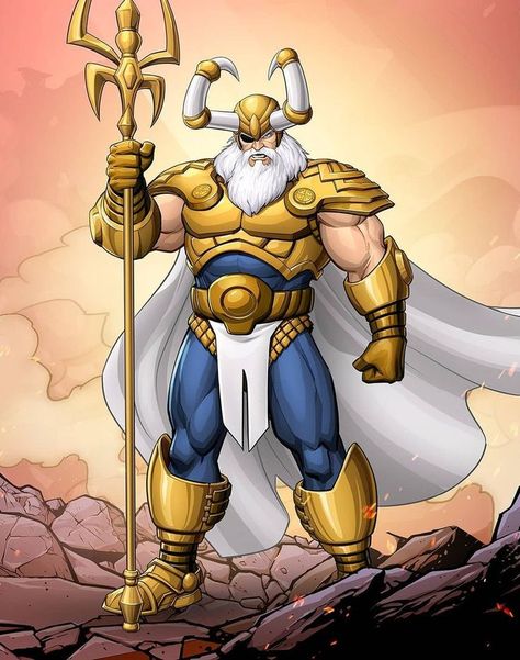 Odin Comics, Odin Marvel, Thor Characters, Thor Comic Art, Patrick Brown, Thor Art, Marvel Character Design, Thor Comic, Marvel Cards