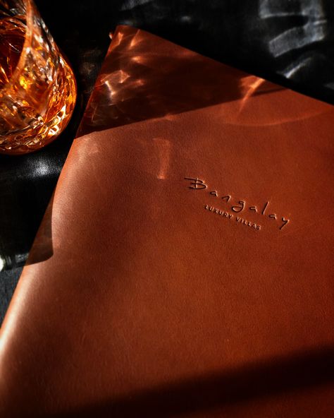 Leather Menu Cover Restaurant, Restaurant Collateral, Luxury Menu Design, Grill Restaurant Design, Leather Menu Cover, Australian Restaurant, Restaurant Menu Covers, Leather Menu, Menu Covers