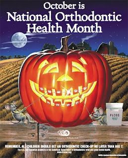 Don't be Tricked, Pick the right Treat Orthodontic Health Month, Orthodontic Humor, Ortho Marketing, Orthodontics Marketing, Dental Retainer, Dental Posts, World Smile Day, Dental Facts, Dental Marketing