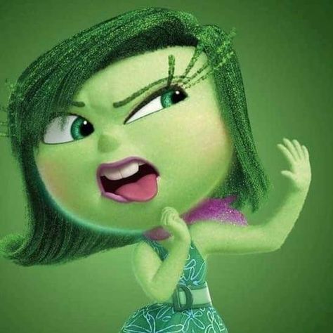 Disgust Inside Out Aesthetic, Disgusted Inside Out, Lord Dominator, Inside Out Characters, Disney Inside Out, All Smiles, Disney Girls, Posters And Prints, Mood Pics