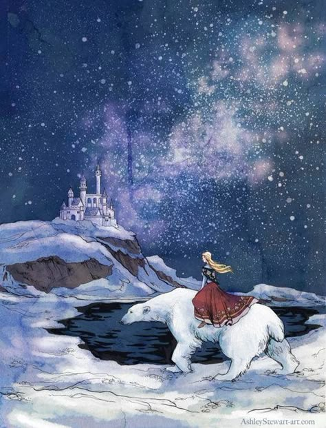 East Of The Sun, His Dark Materials, Dark Material, Fairytale Illustration, A Sky, Fairytale Art, Bear Art, Snow Queen, Ashley Stewart