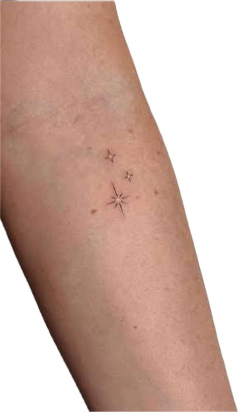 Gold Star Tattoo, Glimmer Tattoo, Stars Wrist Tattoo, Sparkle Star Tattoo, Star Tattoo On Wrist, Shooting Star Tattoo, Sparkle Tattoo, Meaning Tattoos, Mom Daughter Tattoos