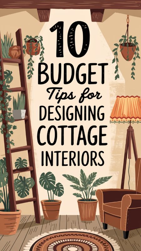 10 Budget Tips for Designing Small Cottage Interiors Small Cottage Room Ideas, Zen Cottage Interior Design, Earthy Cottage Decor, Granny Cottage Interior, Cottage Diy Ideas, Cottagecore On A Budget, Quirky Cottage Interiors, Bohemian Cottage Decor Ideas, Colourful Cottage Interior