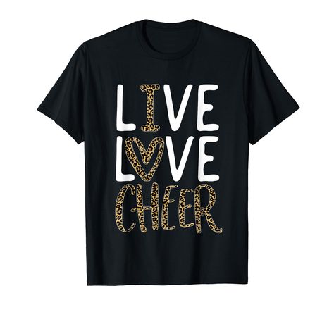 PRICES MAY VARY. Solid colors: 100% Cotton; Heather Grey: 90% Cotton, 10% Polyester; Dark Heather and Heather Blue: 50% Cotton, 50% Polyester; OR Dark Heather, Heather Blue and All Other Heathers: 65% Polyester, 35% Cotton; Girls' Heathers: 60% Cotton, 40% Polyester Imported Pull On closure Machine Wash This Cheer Shirt for Teen Girls and Womens reads Live Love Cheer and makes the perfect Cheer Gift for teen girls who love cheerleading, cheer practice and cheer tournaments with their cheerleadin Cheer Squad Gifts, Cheer Coach Shirts, Cheerleading Shirts, Cheer Shirt, Cheer Tshirts, Cheerleading Team, Cheer Practice, Cheer Squad, Cheer Coaches