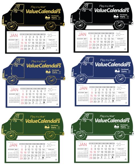 2017 Delivery Truck / Van Easy Stick™ Calendar | 4-3/4" x 3-7/8" Promotional Van Shaped Easy Stick Calendars Car Calendar, Drivers Education, Delivery Truck, Car Personalization, Calendar Design, Wall Calendar, Custom Cars, Promotion, Trucks