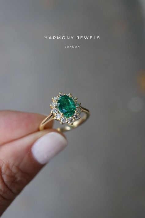 Green engagement rings