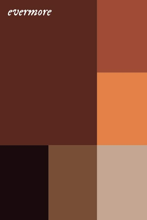 Folklore Aesthetic Color Palette, Evermore Colour Palette, Evermore Color Palette Taylor Swift, Folklore Colour Palette, Fearless Taylor Swift Color Palette, Ts Album Colors, Ttpd Color Scheme, Lover Taylor Swift Color Pallete, Red Taylor Swift Color Palette