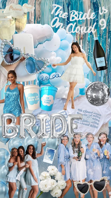 Las Vegas, Shes On Cloud Nine Bachelorette, Bride On Cloud 9 Bachelorette Theme, Blue Bachelorette Aesthetic, On Cloud 9 Bachelorette Party Theme, Dreaming Of I Do Bachelorette Theme, On Cloud Bride Bachelorette, Blue Disco Bachelorette Party, Blue And Pink Bachelorette Party