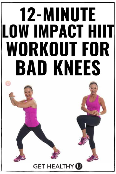 Workouts For Bad Hips, No Impact Hiit Workout, High Intensity Low Impact Workout, Hiit Workouts For Bad Knees, Hiit Workout Exercises, Easy On Knees Workout, Leg Workout At Home Bad Knees, Hiit Beginner Workout, Bad Knees Workout