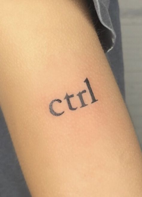 SZA ctrl tattoo Slowthai Tattoo Ideas, Ctrl Sza Nails, Garden Tattoo Sza, Sza Singer Tattoo Ideas, Ctrl Key Tattoo, Ctrl Tattoo Ideas, Drew Barrymore Sza Tattoo, Sza Song Tattoo Ideas, Pretty Little Birds Tattoo Sza