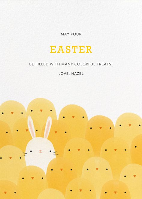 Wish somebunny special a happy Easter with our customizable Easter cards, from playful to religious. Send now via email or text or schedule in advance, and track opens. Natal, Not Like The Others, Easter Poster, Easter Invitations, Easter Illustration, Family Easter, Easter Greeting Cards, Paperless Post, Cute Easter Bunny