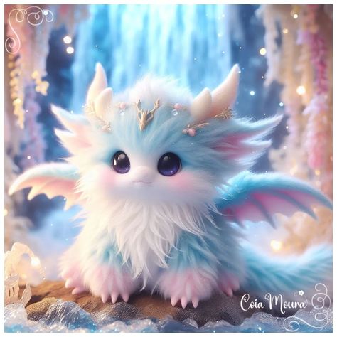 Fluffy Dragons 💕🌸 #asthetic #naturemagic #dragon #unicorn #winterfell #magicinature #dewdrops #naturelovers  #followthejourney #lovejourney #infinitelove #midjourney #midjourneyart #aiartcommunity #adorable #fairytale #collab #dragons #fantasy #happy #coiamoura #ai Animal Chibi, Baby Dragon Art, Chibi Dragon, Cute Iphone Wallpaper Tumblr, Mystical Animals, Dragon Artwork Fantasy, Cute Fantasy Creatures, Interesting Animals, Dragon Pictures