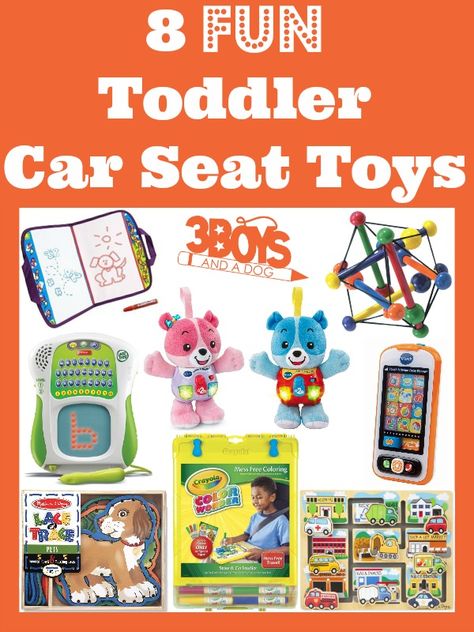 8 Fun Toddler Car Seat Toys Childminding Ideas, Car Seat Toys, Toddler Car, Road Trip Activities, Positive Parenting Solutions, Toys For Toddlers, Toddler Car Seat, Road Trip With Kids, Toddler Travel