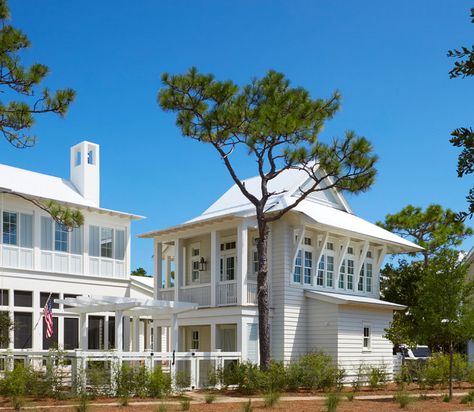 Florida Beach House with New Coastal Design Ideas - Natural Choice SW 7011 by Sherwin Williams Beach House Ideas Decor, Beach Cottage Decorating Ideas, Beach Cottage Interiors, Beach Cottage Decorating, House Ideas Decor, House With Tower, Beach House Ideas, Cottage Decorating Ideas, Beach House Decor Coastal Style