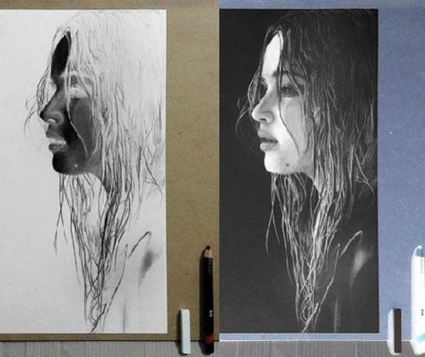 Negative Color Art, Negative Drawing Ideas, Inverted Drawing, Inverted Art, Negative Drawing, Negative Images, Value Drawing, Black Paper Art, Inspiration Draw