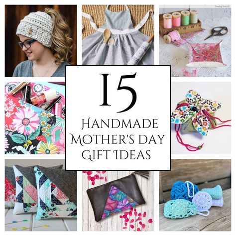 15 Handmade Mother's Day Gift Ideas That She's Definitely Going To Love Sewing Projects For Mothers Day, Mothers Day Sewing Projects, Mother’s Day Sewing Gift, Cadmium-free Necklace For Mother's Day Gift, Mother’s Day Gardening Gift Ideas, Recipes Tutorials, Fabric Rosette, Hostess Apron, Quilt In A Day