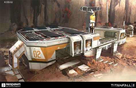 ArtStation - Titanfall2 Forward base Kodai, Jung Park Space Colony Concept, Scifi Building, Sci Fi Building, Titanfall 2, Sci Fi Architecture, Post Apocalyptic Art, Futuristic Building, Environment Painting, Space Engineers