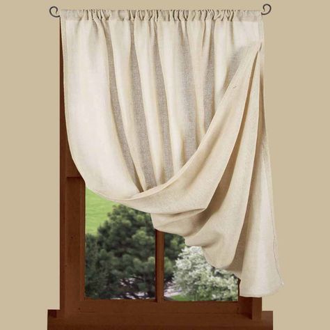 Heirloom : Home Collections by Raghu, Wholesale Home Decor Cortinas Rusticas Ideas, Prairie Curtains, Country Kitchen Curtains, Primitive Curtains, Country Style Curtains, Primitive Homes, Diy Shades, Farmhouse Curtains, Country Curtains