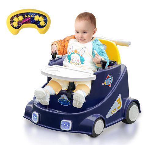 PRICES MAY VARY. 💞[Multi-Function Toddler Car]This baby car can not only exercise your baby's sense of direction, but can also transform into a walker in seconds to exercise your baby's sense of balance. A multi-purpose car can meet the growth and changes of your baby 💞[Two Driving Modes]Baby can drive this kids car independently through the two joysticks and switch buttons, and parents can also use the remote control mode to control the direction and adjust the speed for younger children 💞[E Baby Bumper, Toddler Car, Car For Kids, Kids Car, Belt Design, Remote Control Cars, Ride On Toys, Baby Safety, Electric Car