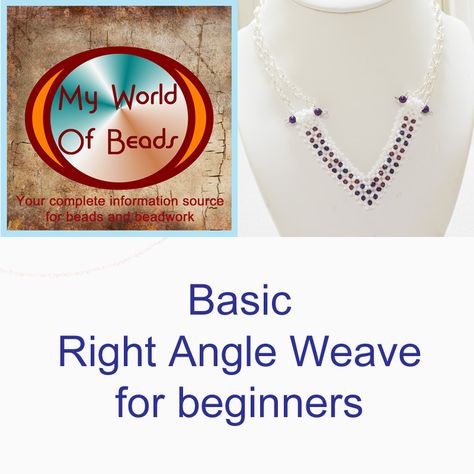 Basic Right Angle Weave: your complete guide Right Angle Weave Tutorial, Right Angle Weave, Seed Bead Tutorial, Native American Beading, Bead Stitching, Right Angle, Brick Stitch, Seed Bead Earrings, Bead Crochet