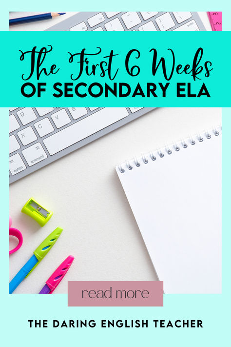 Transform your English classroom with engaging lesson plans and ice breakers! Discover creative strategies and activities designed for the first six weeks of middle and high school ELA. Perfect for setting the tone for a successful school year! Ela Lesson Plans High School, Middle School English Activities, Lesson Plans For Middle School, Secondary English Classroom, High School English Lesson Plans, Middle School English Classroom, Instructional Activities, High School English Lessons, Secondary Ela Classroom