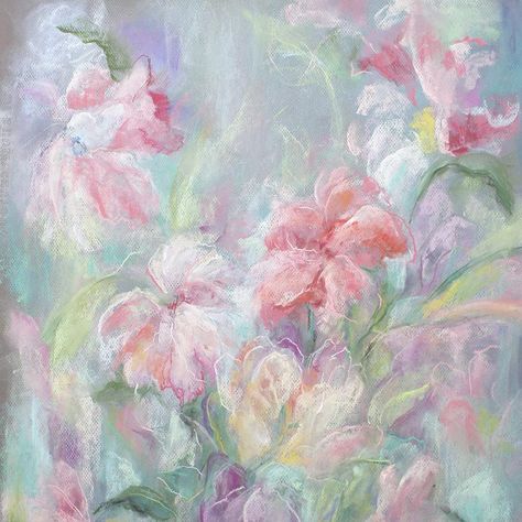 get lost in these beautiful pastels! these abstract flowers are stunning! What material should I choose? To learn about the differences in materials, check out our FAQ here. Floral Backdrops, Flower Backdrops, Freetime Activities, Muslin Backdrops, Floral Backdrop, Painting Flowers, Oil Painting Flowers, Custom Backdrop, Flower Backdrop