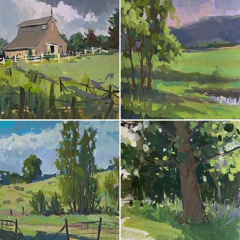 Plein Air Gouache, Gouache Plein Air, Gouache Studies, Gouache Study, Painting Composition, Sketch Study, Tutorial Painting, Air Art, Urban Sketch