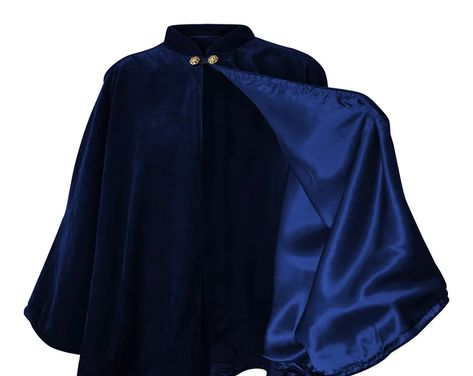 ArtemisiaDesignsCo - Etsy Half Cape, Medieval Cloak, Cape Wedding, Blue Cape, Cape Designs, Velvet Cape, Elegant Halloween, Medieval Dress, Fantasy Clothing