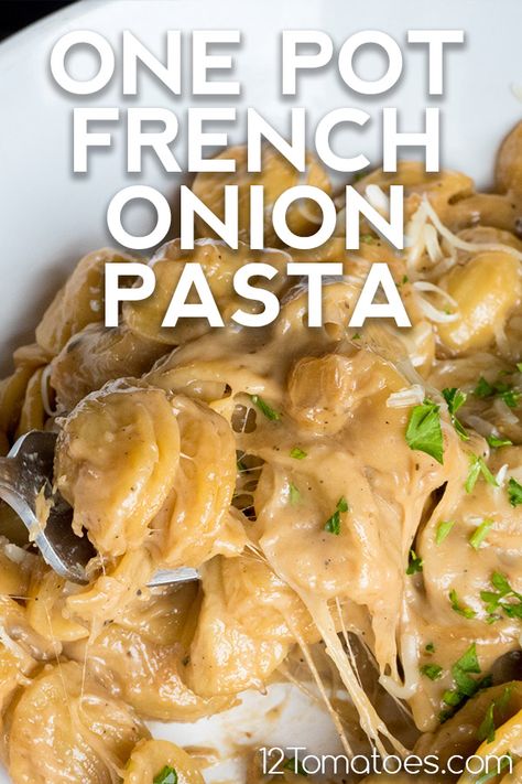 Easy Onion Recipes, French Onion Noodles, French Onion Soup Pasta Recipe, French Onion Pasta Soup, French Onion Pasta Salad, French Onion Pasta Bowl, French Onion Pasta Bake, Onion Pasta Recipes, Pasta Noodle Recipes