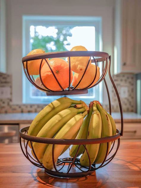 A Bowl of Fruit Off Counter Fruit Storage, Where To Put Fruit Bowl In Kitchen, Where To Store Fruit In Kitchen, Large Fruit Bowl For Island, Ways To Store Fruit In Kitchen, Counter Fruit Bowl, Where To Put Fruit In Kitchen, Fruit Bowl Countertop, Fruit Holder Ideas Counter Space