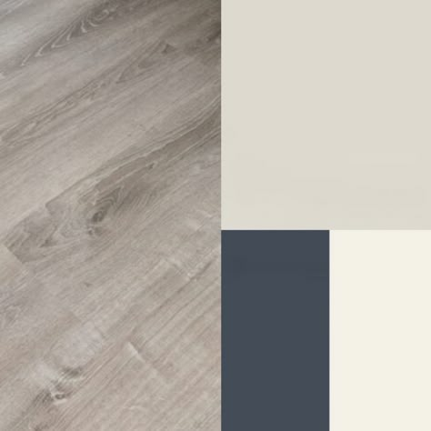 Grey Wood Color Palette, Grey Floor And Wall Color Combinations, Sterling Oak Lifeproof, Grey Hardwood Floors, Navy Furniture, Wood Floor Colors, Navy Color Scheme, Minimal Kitchen Design, Navy Living Rooms