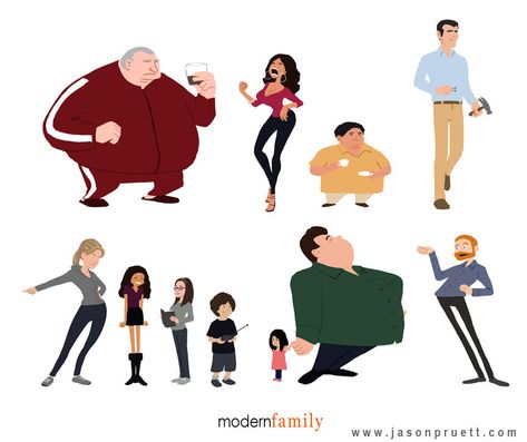 Modern Family Cartoon | Modern Family | Know Your Meme Modern Family Fanart, Modern Family Art, Modern Family Tv Show, Tattoo Tv Shows, Modern Family Funny, Family Fanart, Grammar Notes, The Bigbang Theory, 2 Broke Girls