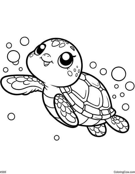 Cute Sea Turtle Coloring Page (Free Printable PDF) tomatocoloringpage #coloringpageforkids Ocean Animals Coloring Free Printable, Baby Turtle Drawing, Cute Sea Turtle Drawing, Sea Creature Coloring Pages, Turtle Colouring, Water Coloring Pages, Turtle Coloring Pages Free Printable, Sea Turtle Coloring Pages, Sea Animal Coloring Pages