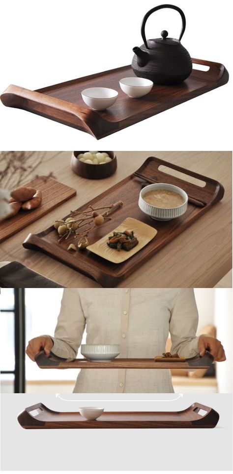 Incorporate warmth and character into your interior with a distinctive wooden tray, designed to be as versatile as it is charming. Tray Serving Ideas, Wooden Platters Serving Trays, Food Tray Design, Wooden Tray Ideas, Wooden Tray Decoration Ideas, Tray Design Ideas, Wooden Food Tray, Wood Tray Decor, Wooden Tray Decor