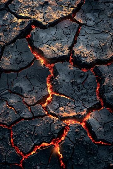 Premium Photo | Ground Covered in Lava Flowing Slowly Generative AI Lava Reference, Lava Aesthetic, Shapes In Nature, Lava Planet, Lava Art, Lava Landscape Art, Lava Background, Lava Photography, Lava Cracks