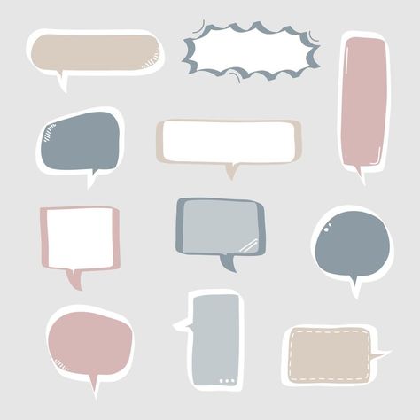 collection set of hand drawing frame border, blank speech bubble balloon with quotation marks, think, speak, talk, text box, banner, flat, design, vector illustration Thinking Bubble Aesthetic, Text Bubble Aesthetic, Speech Bubble Aesthetic, Bubble Border, Dialogue Bubble, Digital Journaling, Text Bubble, Text Frame, Drawing Frames