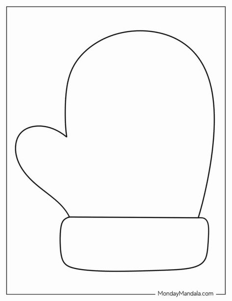 32 Mitten Templates (Free PDF Printables) Felt Stocking Pattern Free Templates, Santa Mittens Free Pattern, Mitten Art Preschool, Free Mitten Pattern, Winter Clothes Crafts For Toddlers, Mittens Template Free Printable, Mitten Crafts For Preschool, Christmas Ornament Template Printable, Stocking Template Printable Free Pattern