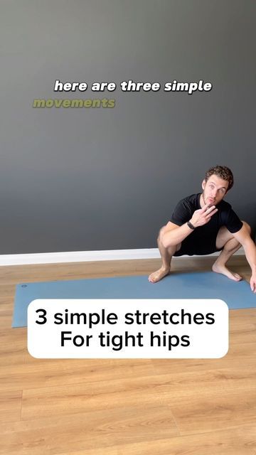 Conor O Shea / Coach Men 30+ on Instagram: "3 simple stretches for tight hips - ⁠ ⁠ Having more freedom in your hips, makes life a lot easier. These are my 3 go to hip mobility exercises to bring more freedom to your hips.⁠ ⁠ 👉Pigeon - opens up glues and low back. ⁠ ⁠ 👉Lunge a - opens up hips flexors⁠ ⁠ 👉Spiderman lunge - opens up hips and spine⁠ ⁠ ⁠ 🔥If you want access to 5 free days of mobility coaching, comment “flex” and I’ll set you up with it🔥 ⁠ ⁠ #healthyhabits #habits⁠ #strength #st Hip Stretches For Men, Stretches For Tight Hips, Hip Mobility Exercises, Simple Stretches, Hip Mobility, Coach Men, Mobility Exercises, Hip Openers, Tight Hips