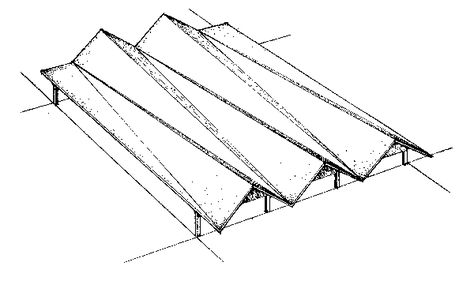 Folded Plate Structure | tapered folded plates folded plate structures may be built with ... Folding Structure Architecture, Folded Plate Structure, Folded Plates, Public Library Design, Folding Architecture, Folding Structure, Shell Structure, Train Station Architecture, Geometric Origami